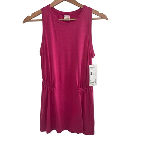 Athleta Tops - Athleta Air Out Cinched Waist Tank Top Solid Pink Size XS